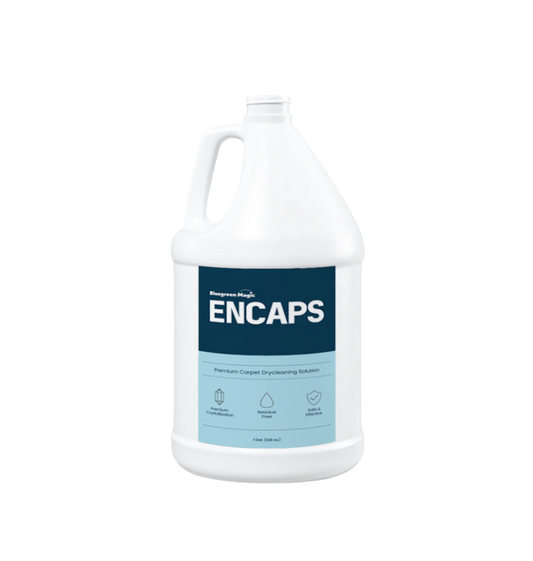 Gallon jug encapsulation carpet cleaning solution